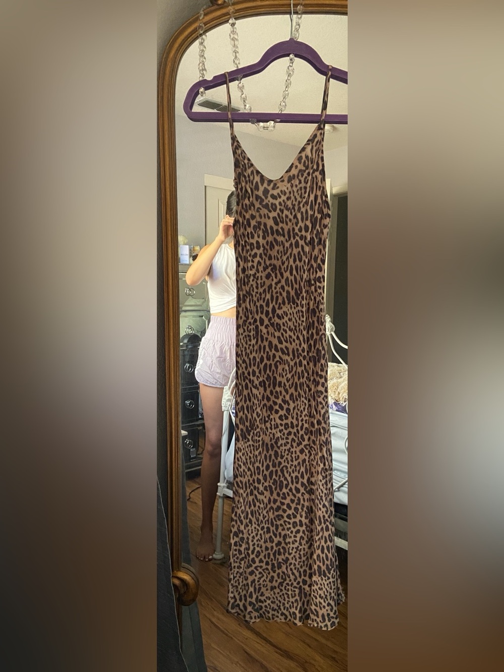 Spirtual Gangster Leopard Print Slip Dress - Brown Animal Print